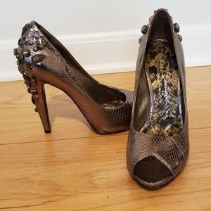 Sam Edelman rhinestone peep toe heels